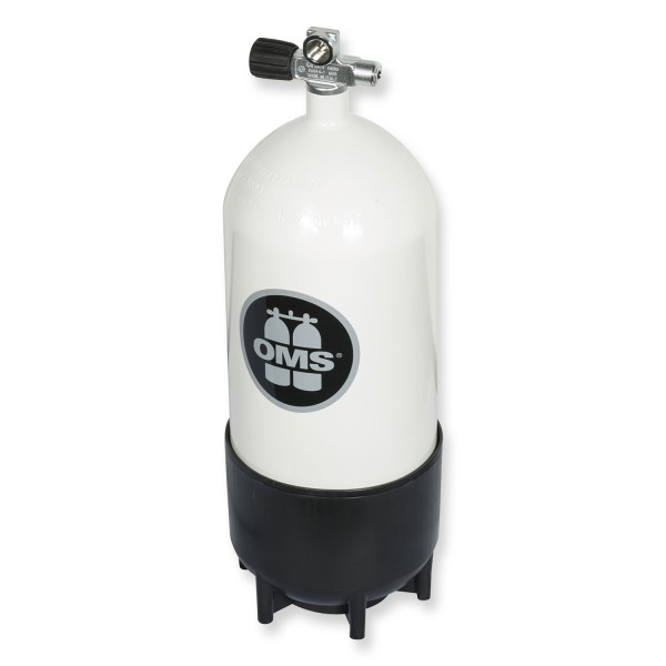 OMS - BTS Mono Stahlflasche 12 Liter kurz - Ventil ausbaufähig