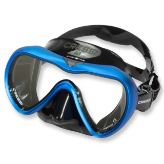 Cressi Tauch- und Schnorchelmaske A1 - ultra clear Scheibe, schwarz blau