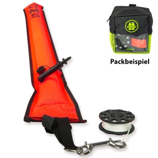 OMS Safety Sparset 3.3 - mit Boje, Tasche und 23 m Mini Reel - speed yellow